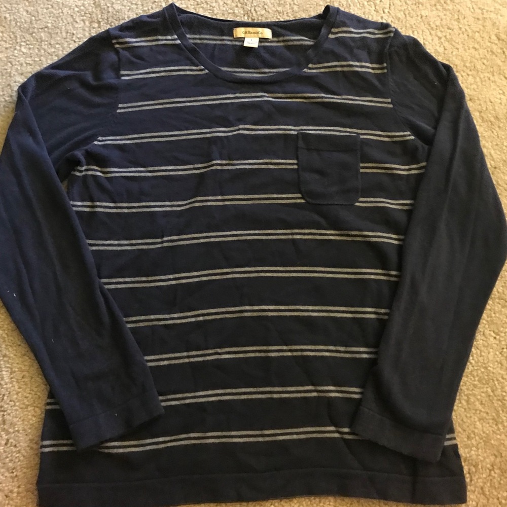 Navy Striped Sweater